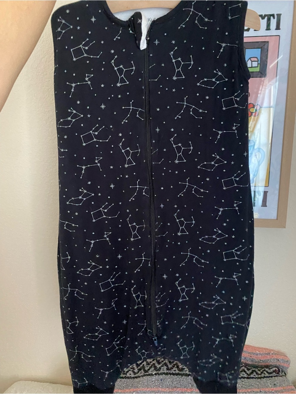 Footed Kyte Baby sleep bag sack midnight constellation